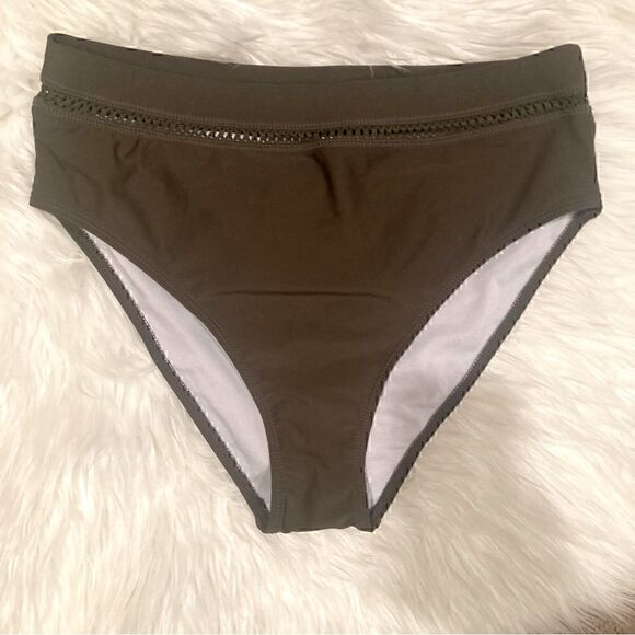 NWT Tempt Me Army Green Two-Piece Swimsuit Size M - Picture 12 of 14